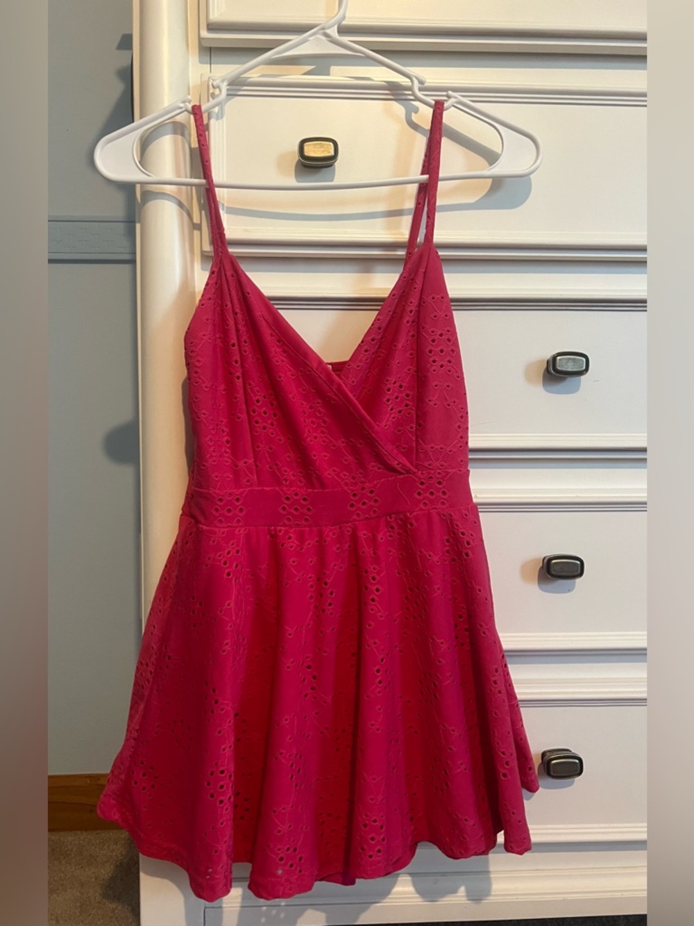 Rue21 Hot Pink Eyelet Romper